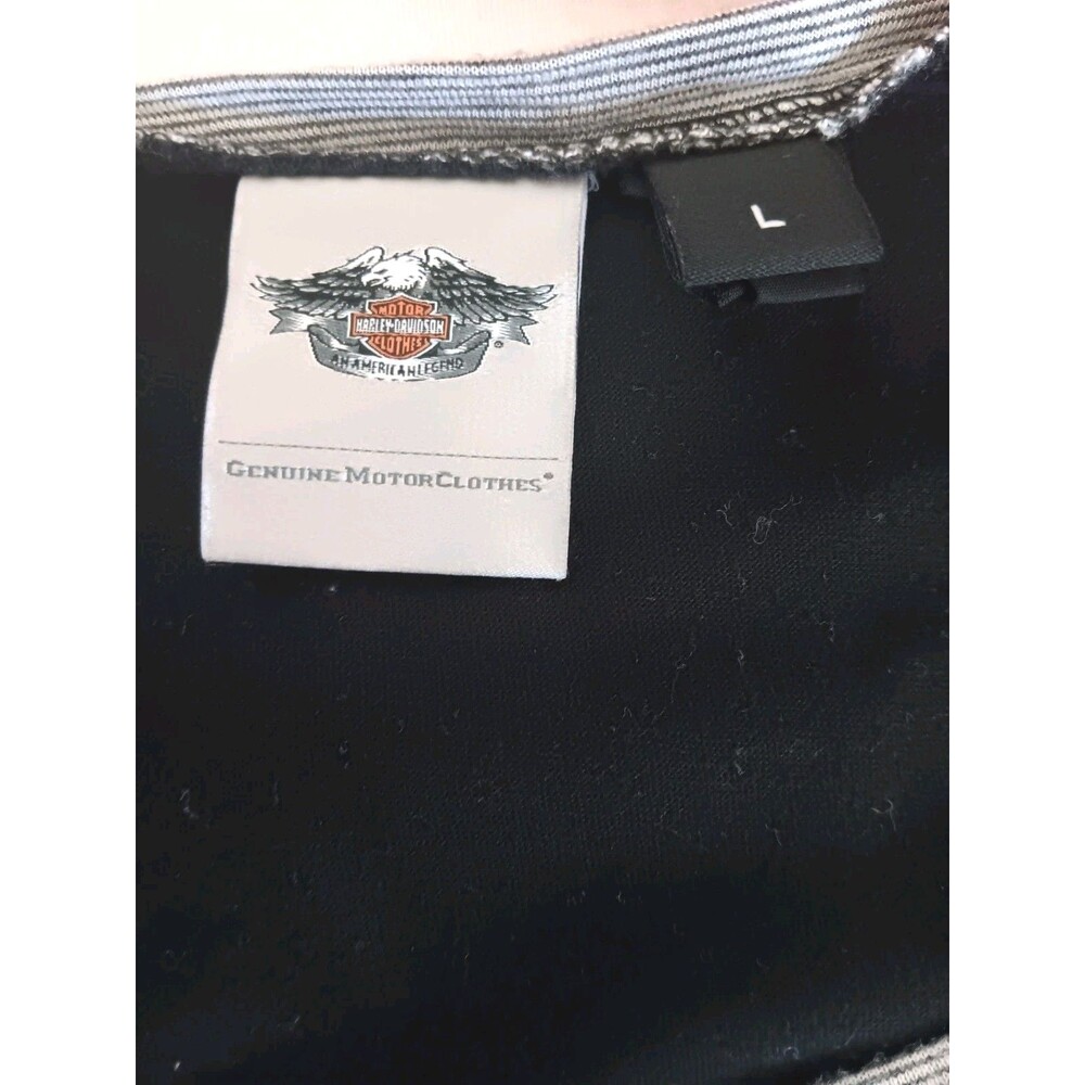 Harley-Davidson Women's Colorblock Raglan Top Coral Lace Eagle Live To Ride Sz L - Picture 8 of 10